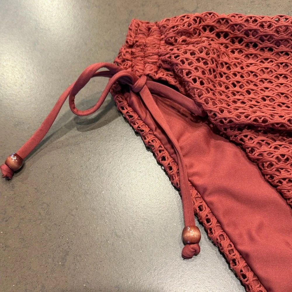 NEW Coastal Seashell Crochet Bikini Top XS & High Rise Crochet Bikini Bottom XS - Picture 12 of 15